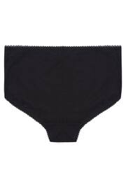 Yours Curve Black Cotton High Wasited Full Briefs 5 Pack - Image 4 of 4