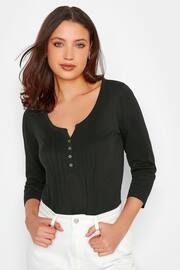 Long Tall Sally Black Henley Top - Image 1 of 7
