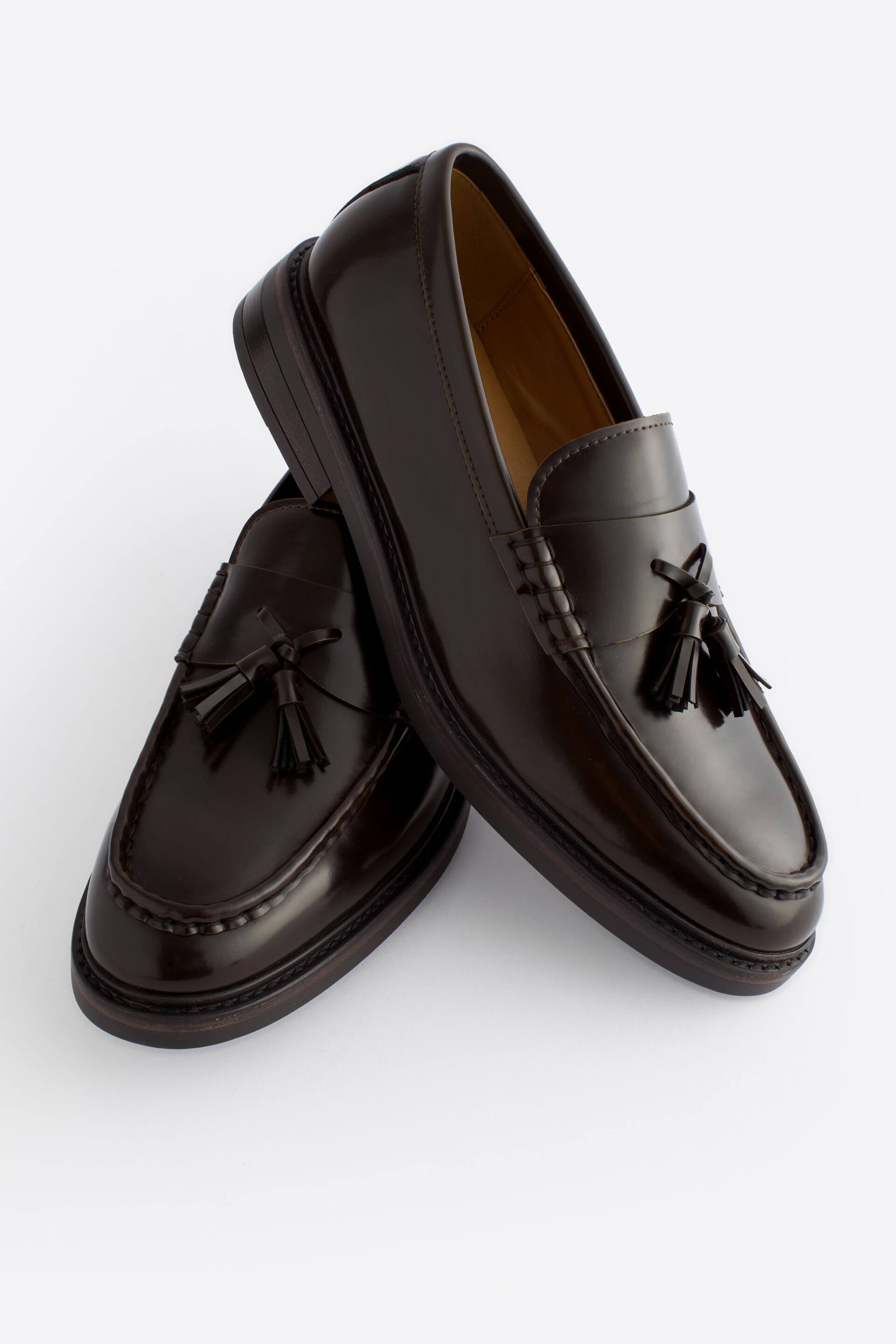 Brown Chunky Tassel Loafers - Image 6 of 7