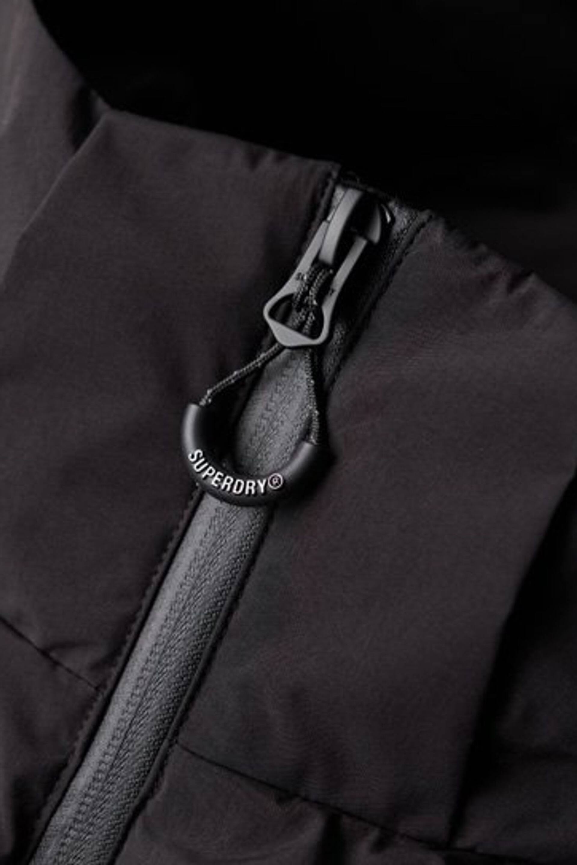 Superdry Black Hooded Boxy Puffer Jacket - Image 4 of 5