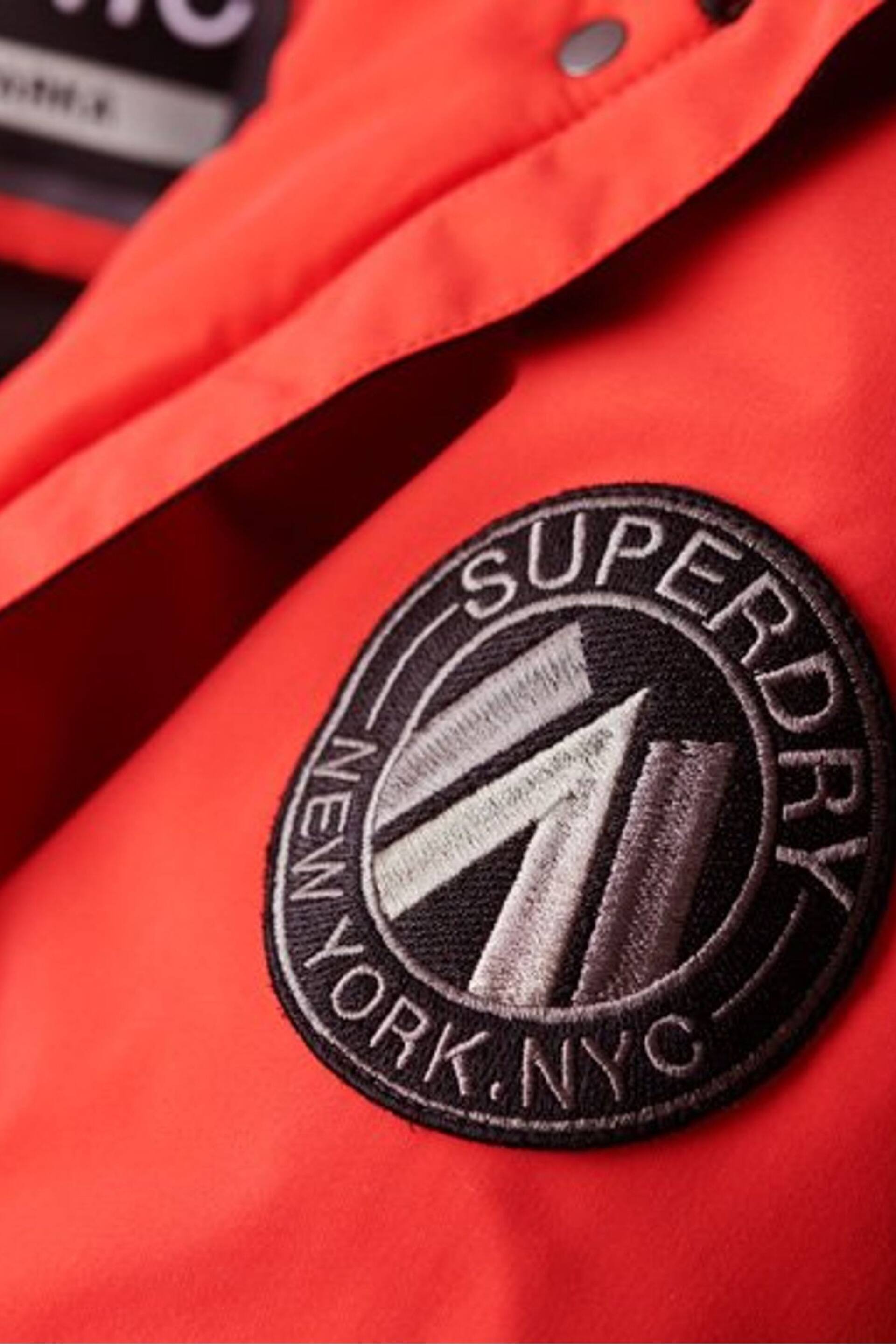 Superdry Red City Padded Parka Jacket - Image 6 of 6