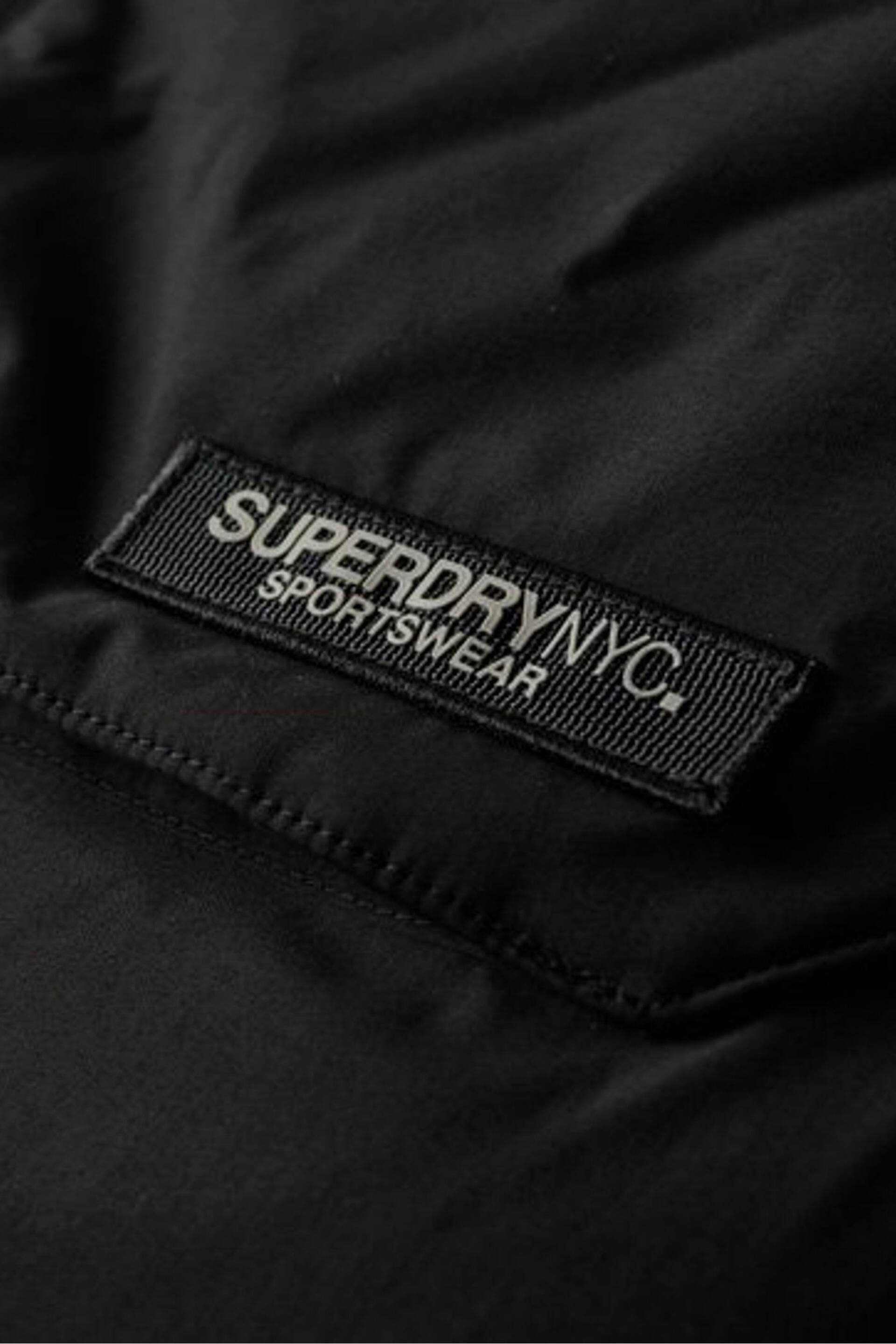 Superdry Black Chrome City Padded Parka Jacket - Image 5 of 6