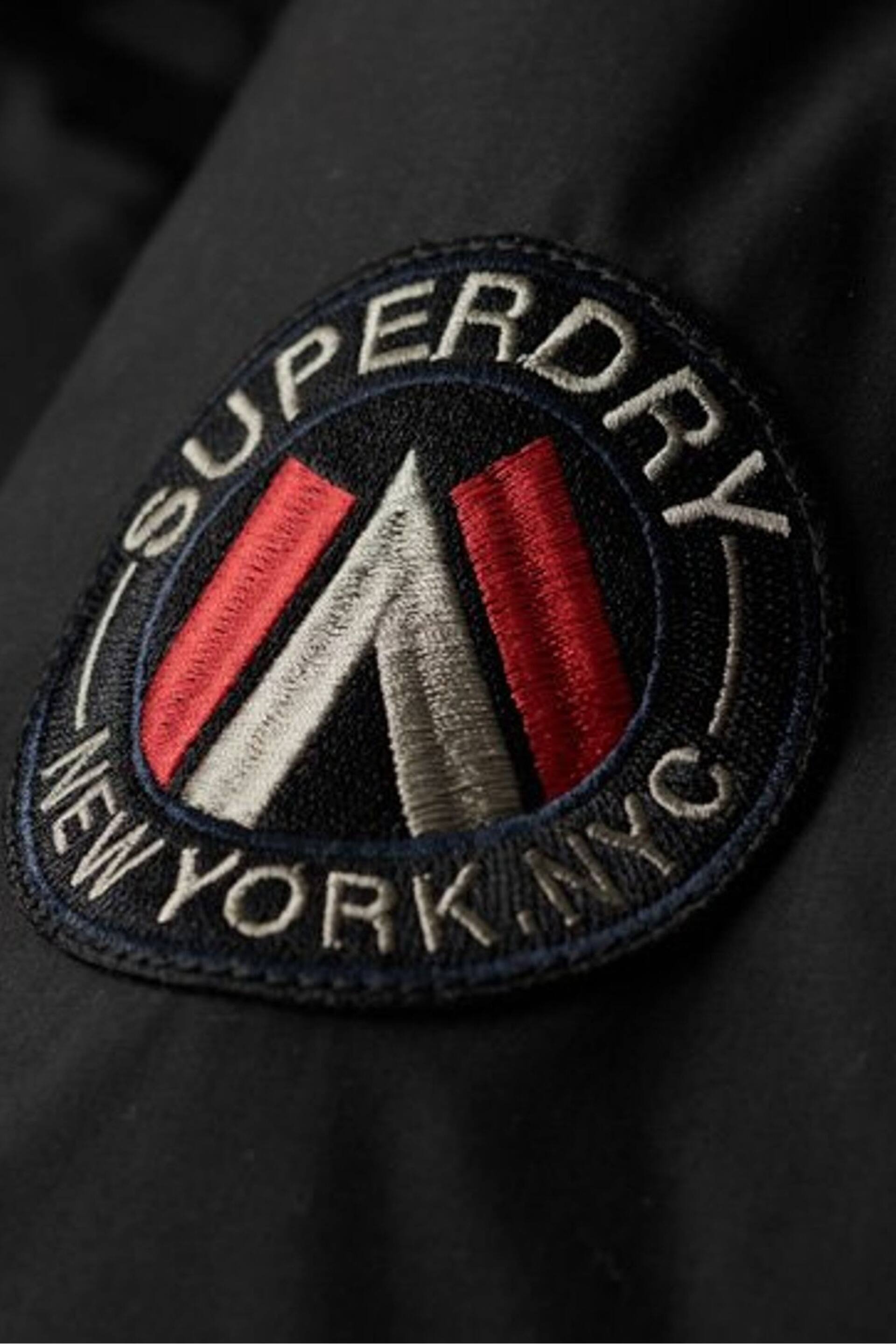Superdry Black Chrome City Padded Parka Jacket - Image 6 of 6