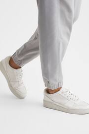 Reiss White Frankie Leather Lace-Up Trainers - Image 3 of 6