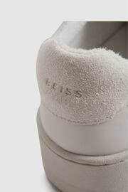 Reiss White Frankie Leather Lace-Up Trainers - Image 6 of 6