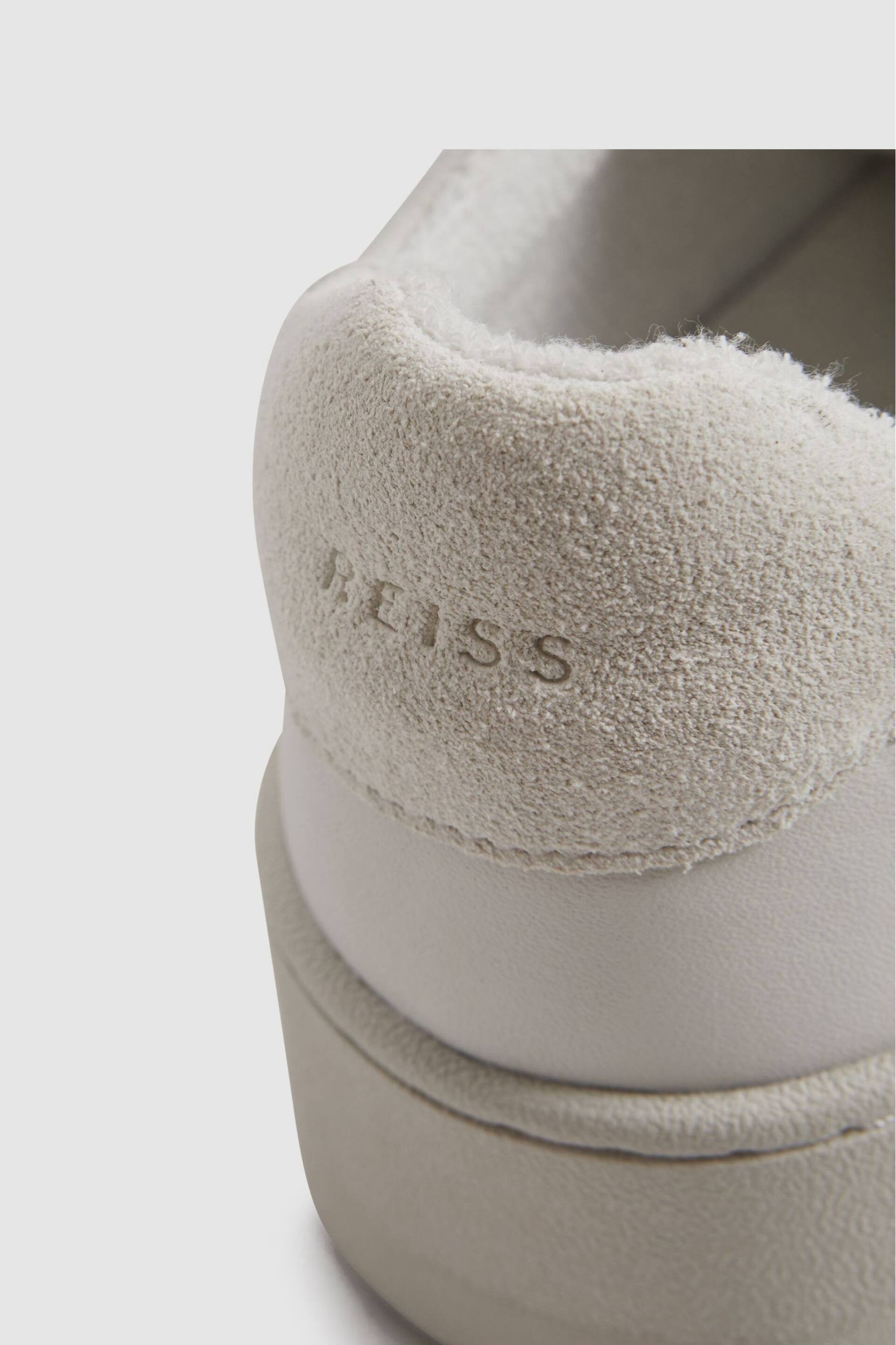 Reiss White Frankie Leather Lace-Up Trainers - Image 6 of 6