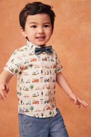 Multi Short Sleeve Shirt And Bow Tie Set (3mths-7yrs) - Image 1 of 8