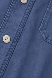 Aubin Blue Dovedale Cotton Twill Overshirt - Image 7 of 7