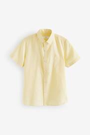 Yellow Short Sleeve Cotton Rich Oxford Shirt (3-16yrs) - Image 1 of 4