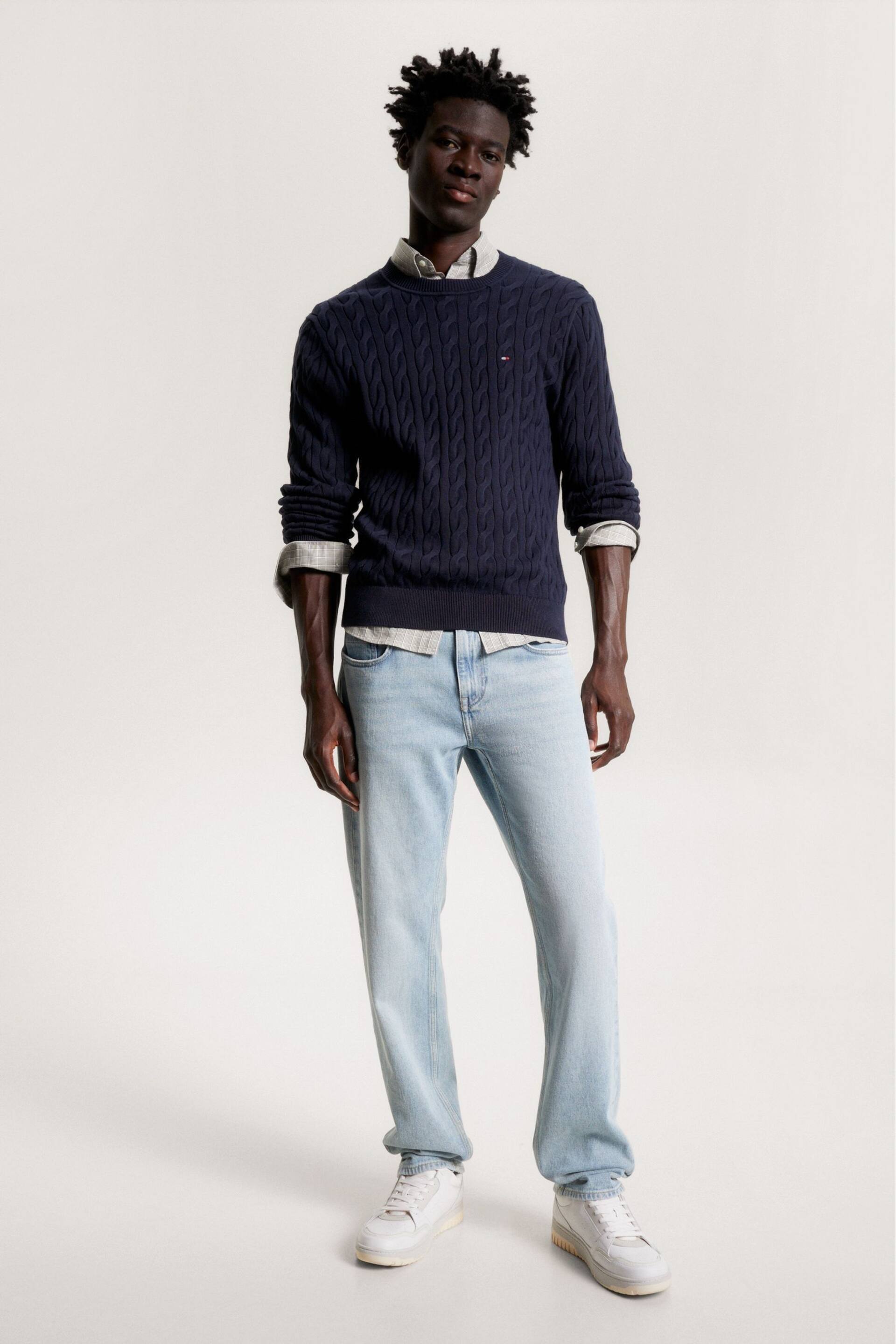 Tommy Hilfiger Blue Classic Cable Sweater - Image 3 of 5