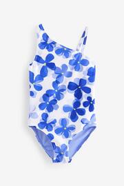 Blue Flower One Shoulder Swimsuit (3-16yrs) - Image 4 of 6