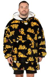 Vanilla Underground Mid Black Garfield Adult Blanket Hoodie - Image 1 of 6