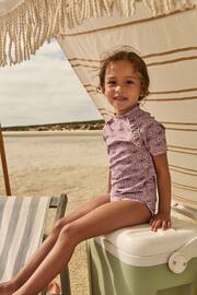 Lilac Purple Floral Sunsafe Swim Set (3mths-16yrs) - Image 2 of 9