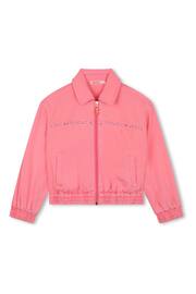 Billieblush Pink Zip Twill Elasticated Jacket - Image 1 of 2