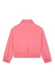 Billieblush Pink Zip Twill Elasticated Jacket - Image 2 of 2
