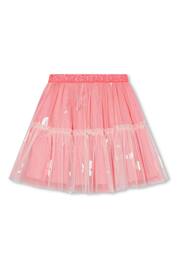 Billieblush Pink Double Layer Mesh Sequin Skirt - Image 1 of 3