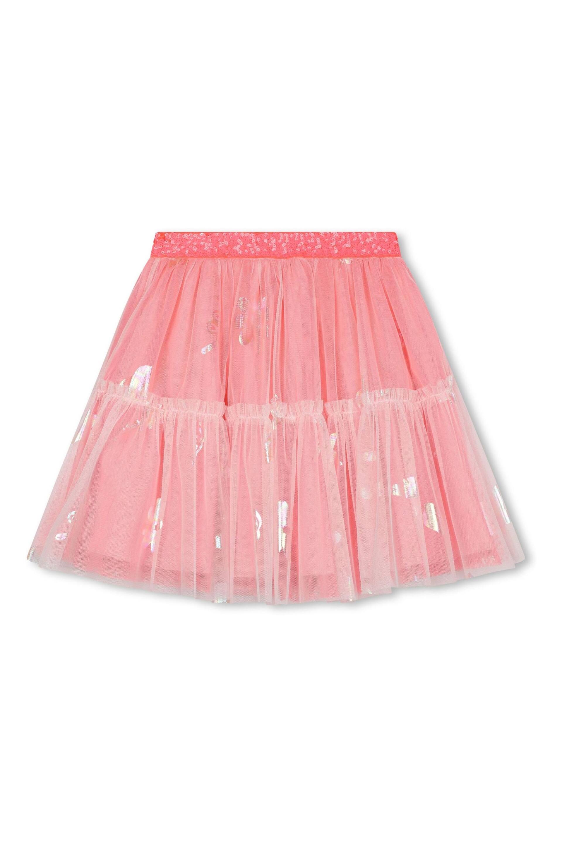 Billieblush Pink Double Layer Mesh Sequin Skirt - Image 1 of 3