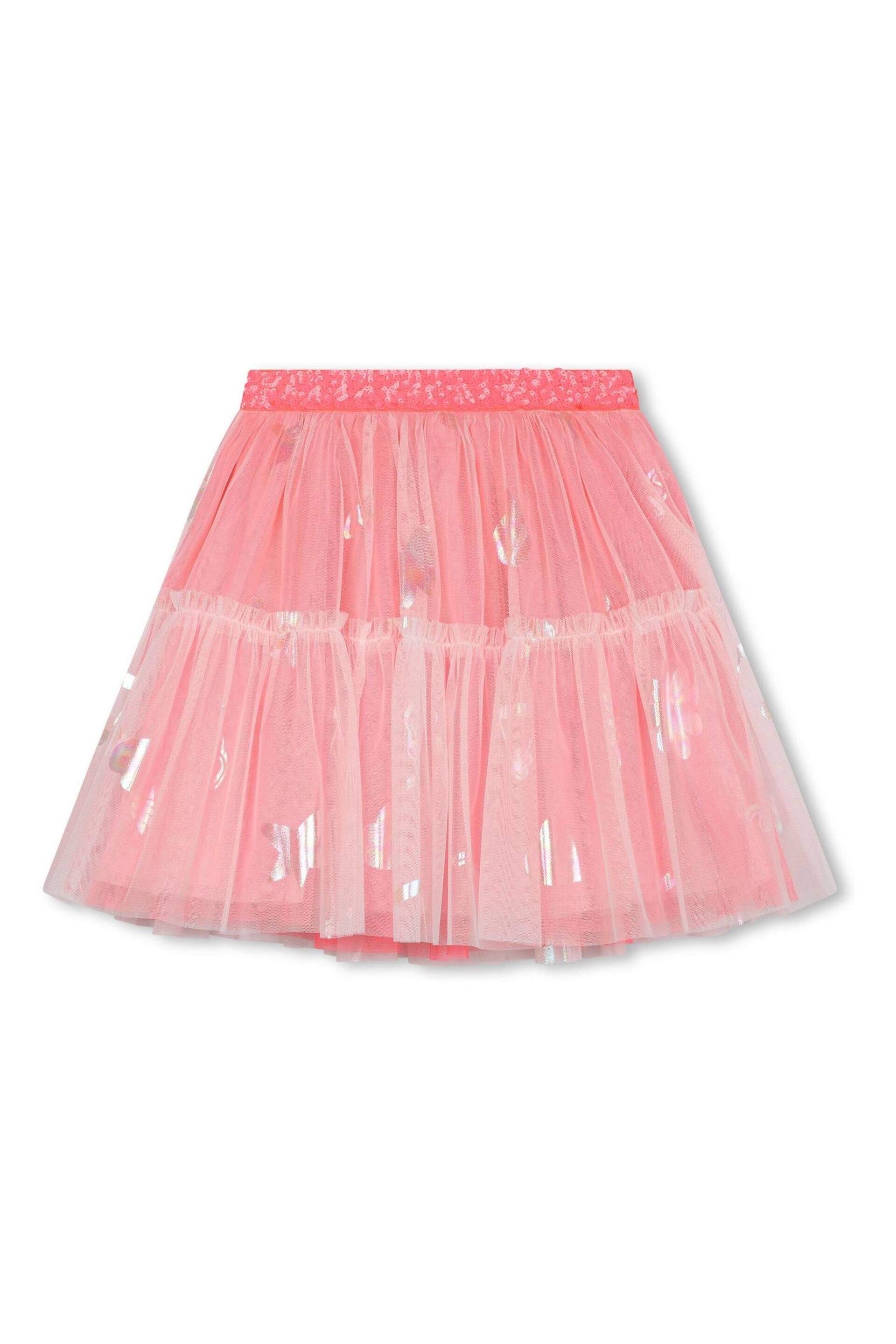 Billieblush Pink Double Layer Mesh Sequin Skirt - Image 2 of 3
