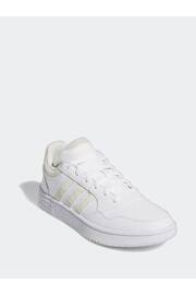 adidas White Originals Hoops 3 Trainers - Image 3 of 8