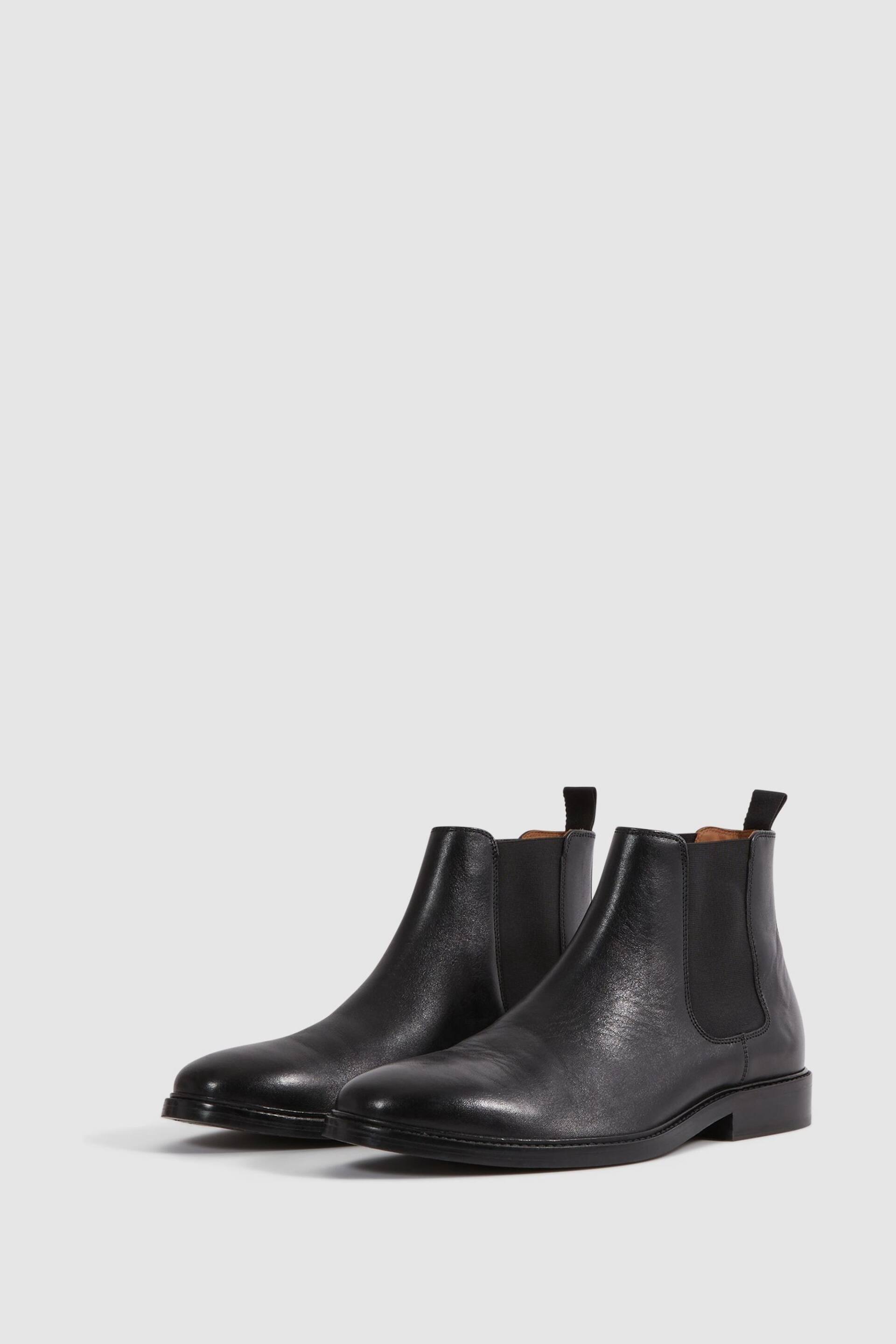 Reiss Black Renor Leather Chelsea Boots - Image 6 of 6