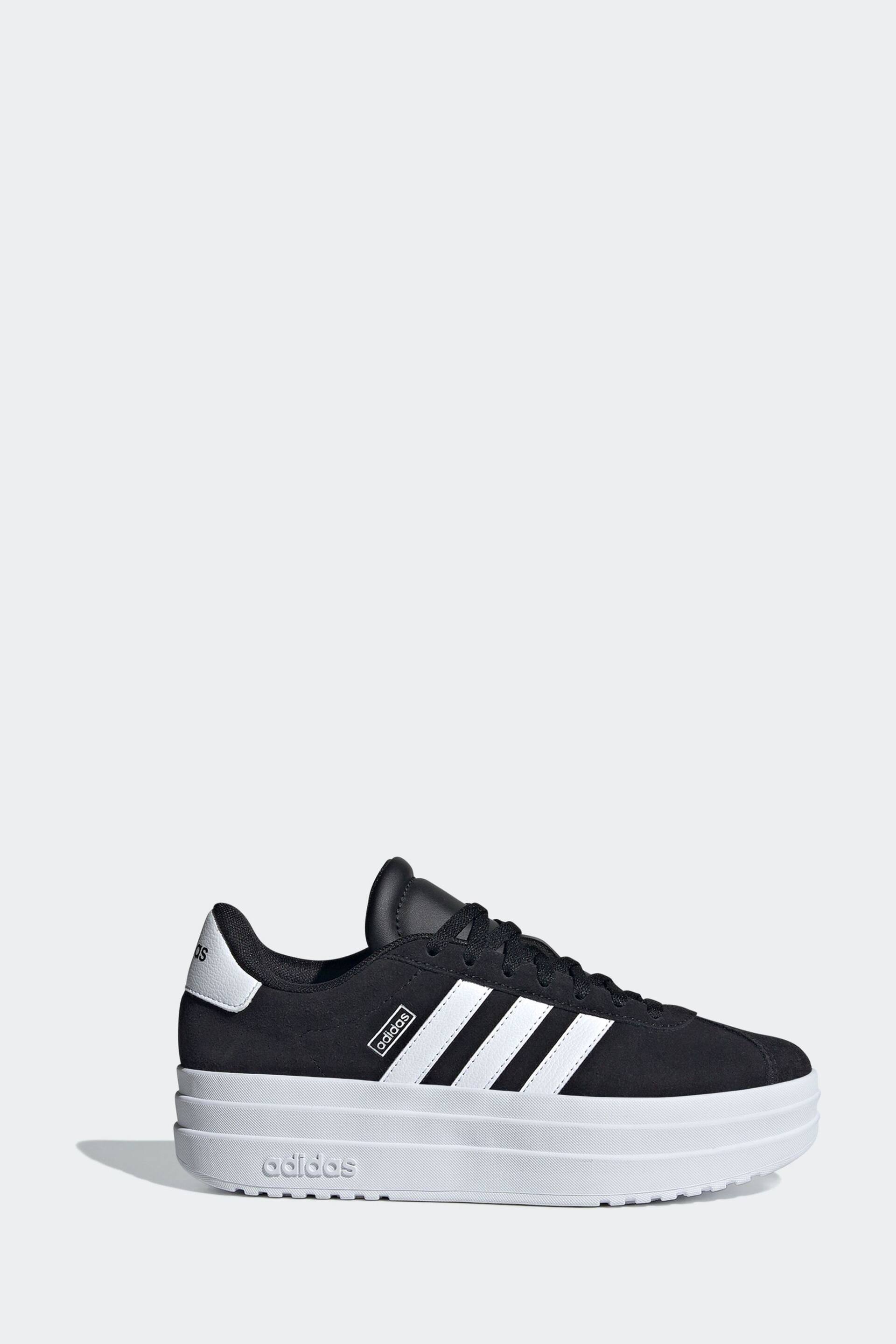 adidas Black/White Kids VL Court Bold Trainers - Image 3 of 12