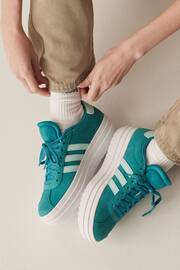 adidas Blue/White Kids VL Court Bold Trainers - Image 1 of 13