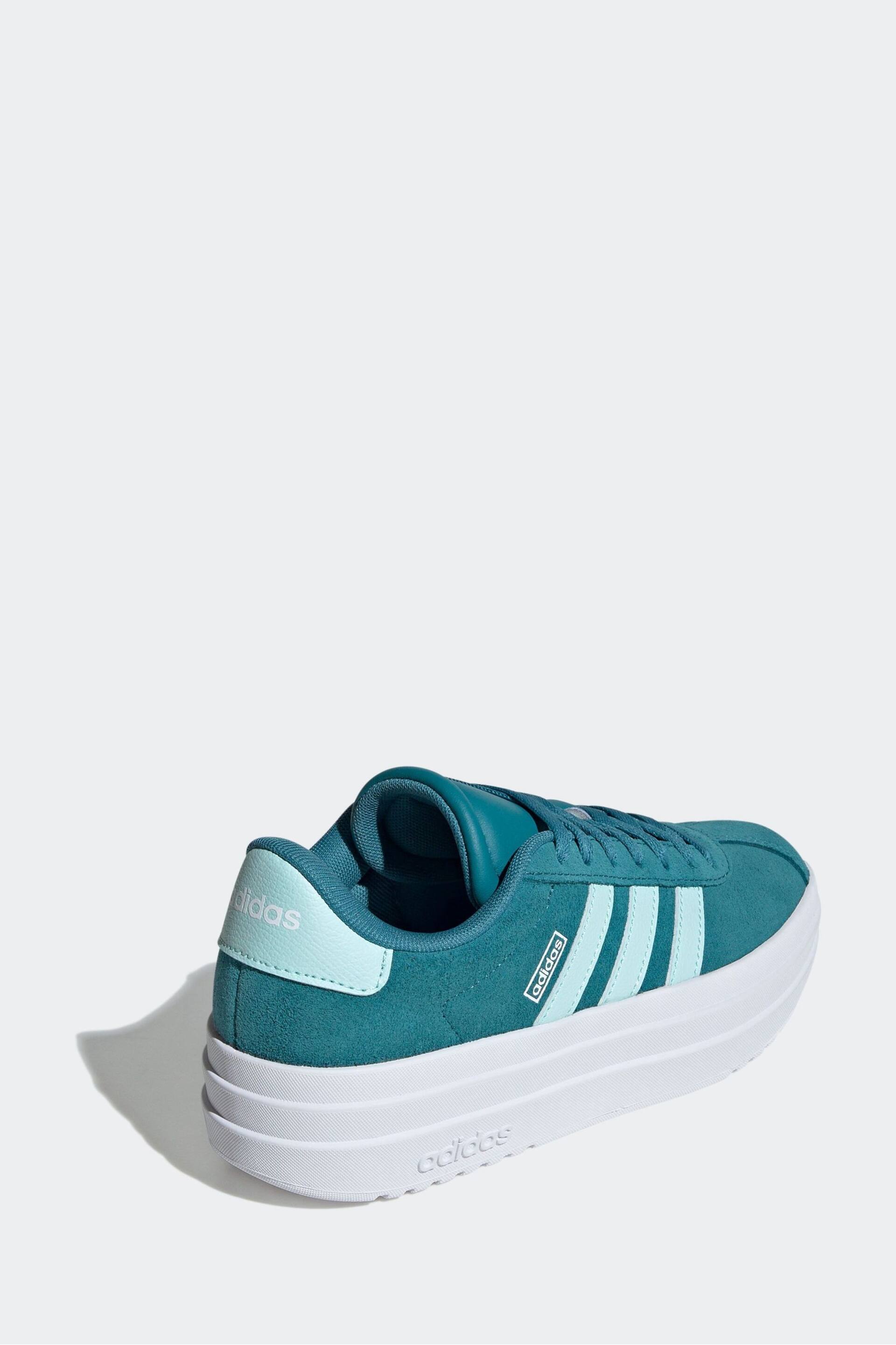 adidas Blue/White Kids VL Court Bold Trainers - Image 4 of 13