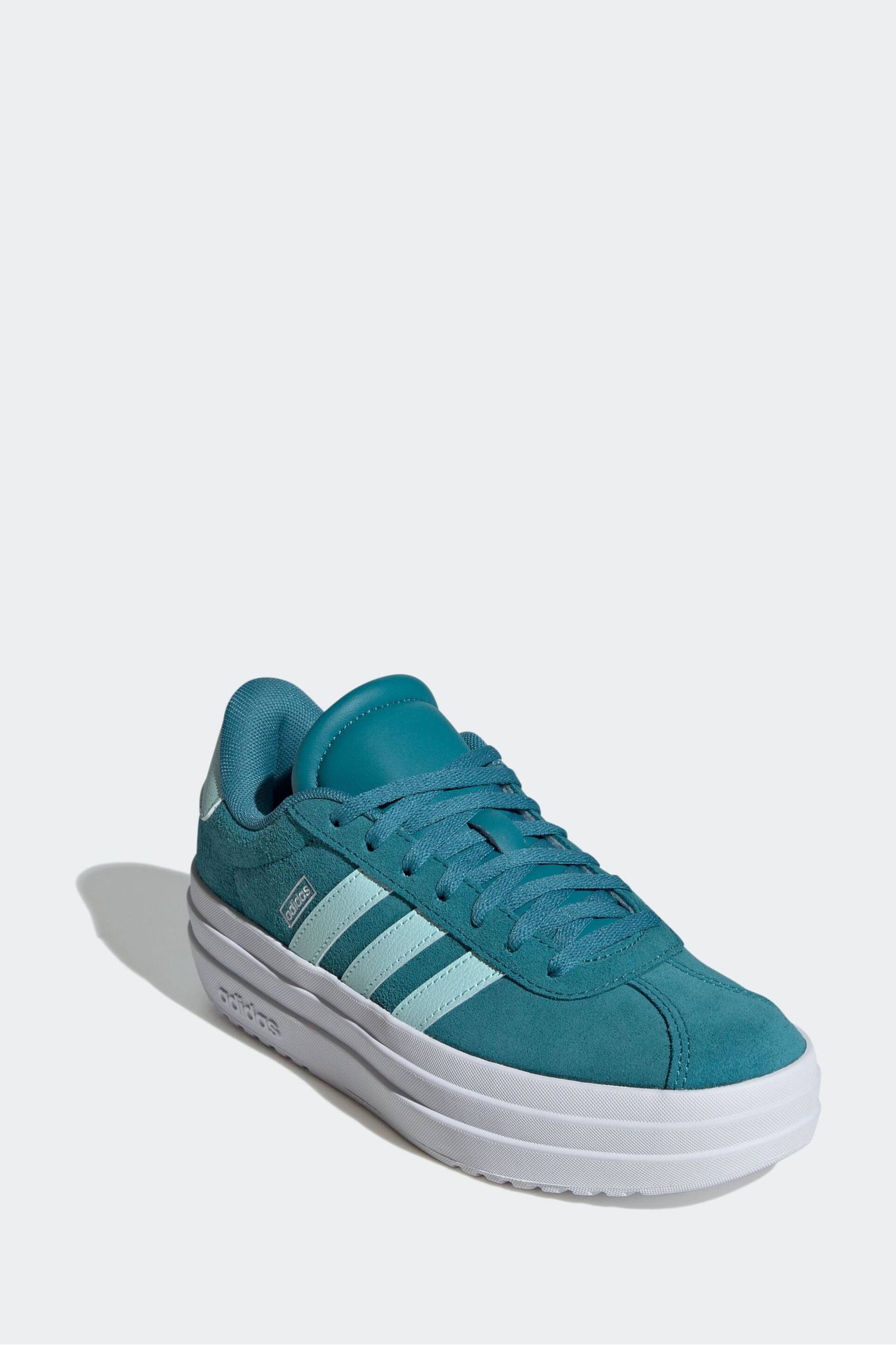 adidas Blue/White Kids VL Court Bold Trainers - Image 5 of 13