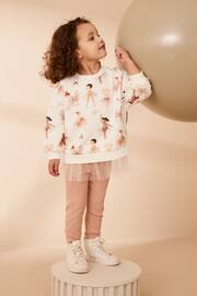 Cream Mesh Hem Sweat and Leggings Set (3mths-7yrs) - Image 1 of 6