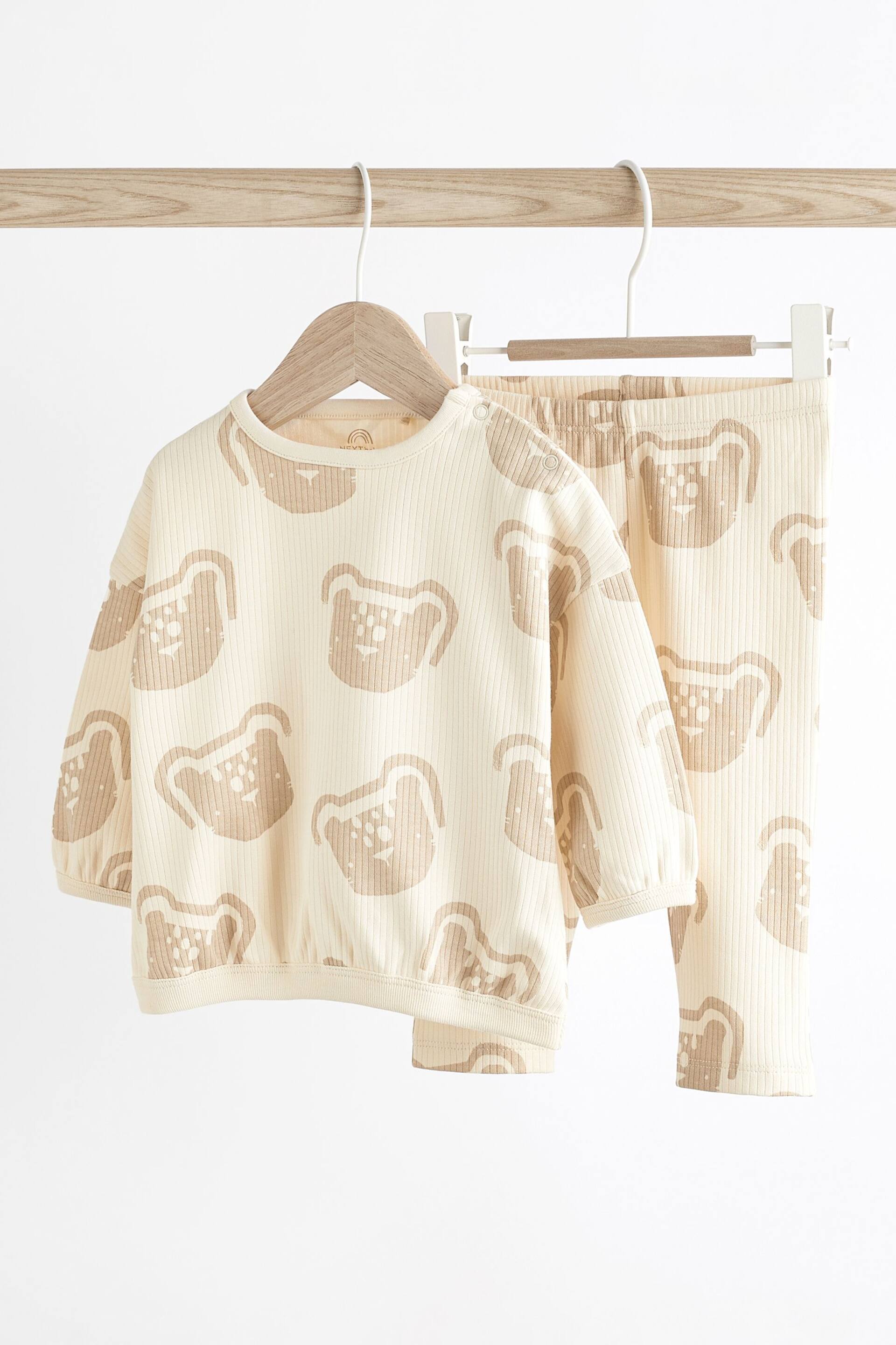 Neutral Lion Baby Top and Leggings 2 Piece Set - Image 1 of 8