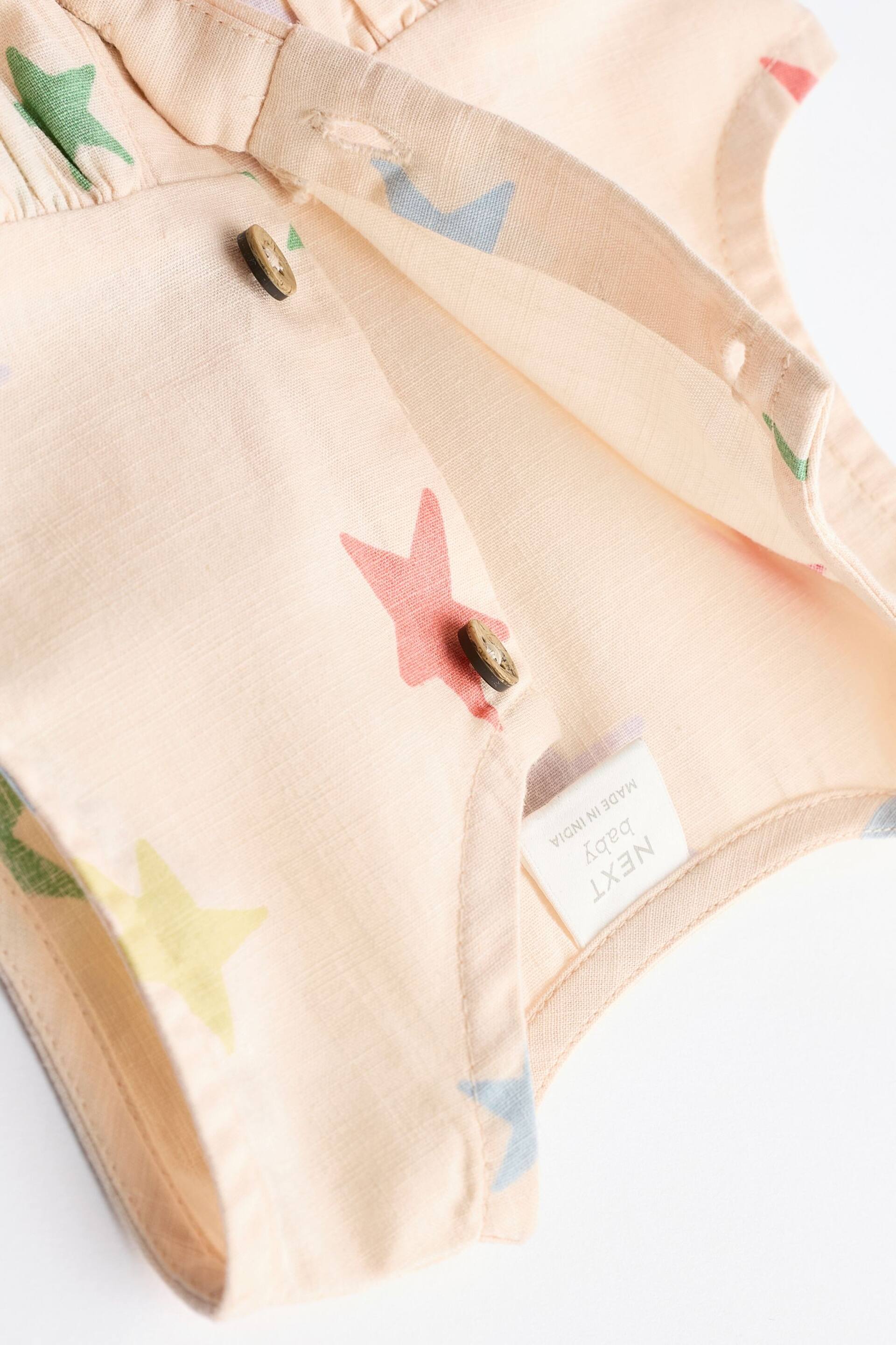 Cream/Multi Star Print Baby Integral Knickers Dress (0mths-2yrs) - Image 6 of 6