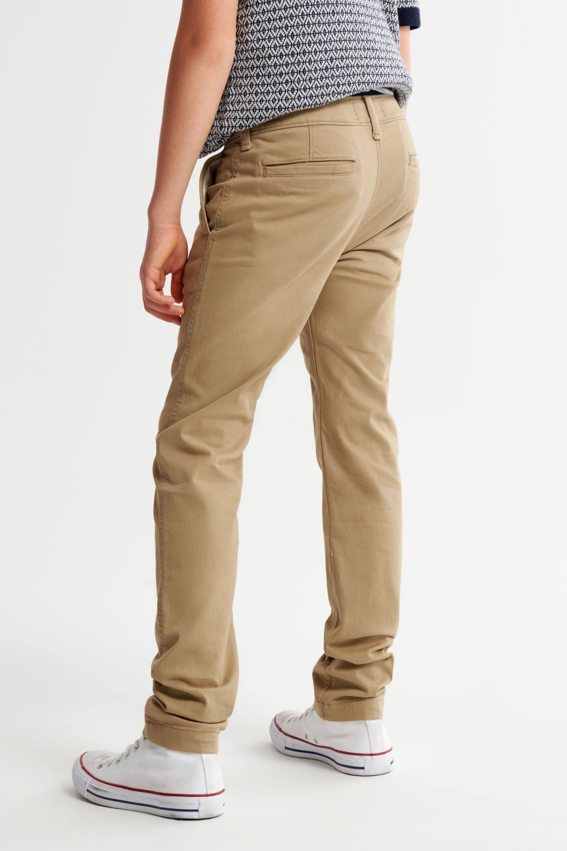 Abercrombie & Fitch Twill Smart Chino Brown Trousers - Image 2 of 5