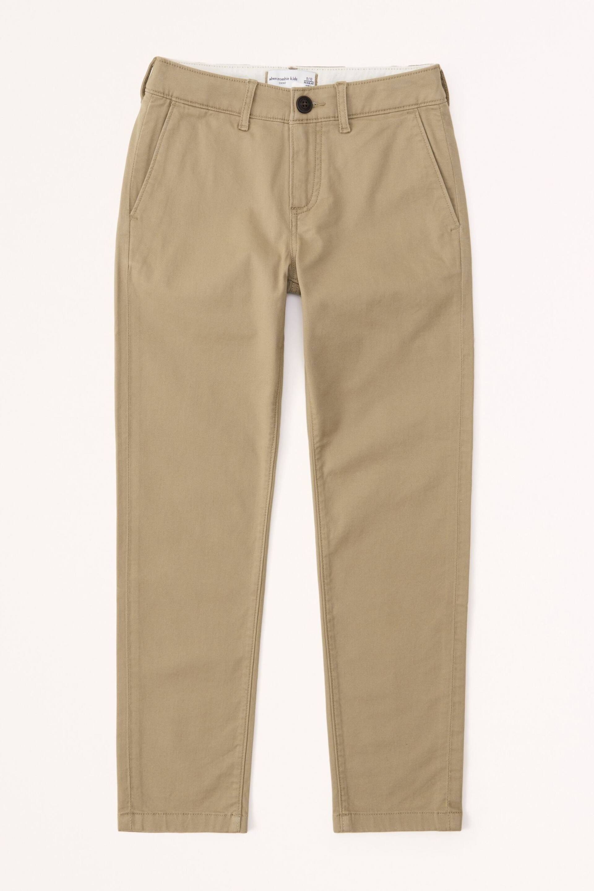 Abercrombie & Fitch Twill Smart Chino Brown Trousers - Image 4 of 5