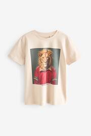 Stone Football Lion Short Sleeve Graphic T-Shirt (3-16yrs) - Image 1 of 3