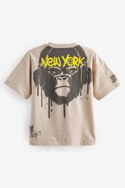 Stone Gorilla Graffiti Relaxed Fit Short Sleeve Graphic T-Shirt (3-16yrs) - Image 2 of 4