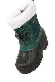 Mountain Warehouse Green Arctic Junior Waterproof Fleece Lined Snow Boots - Image 4 of 6