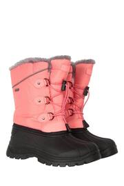 Mountain Warehouse Pink/Black Kids Whistler Sherpa Lined Snow Boots - Image 1 of 5