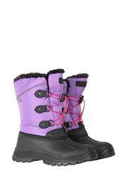 Mountain Warehouse Purple/Black Kids Whistler Sherpa Lined Snow Boots - Image 1 of 3