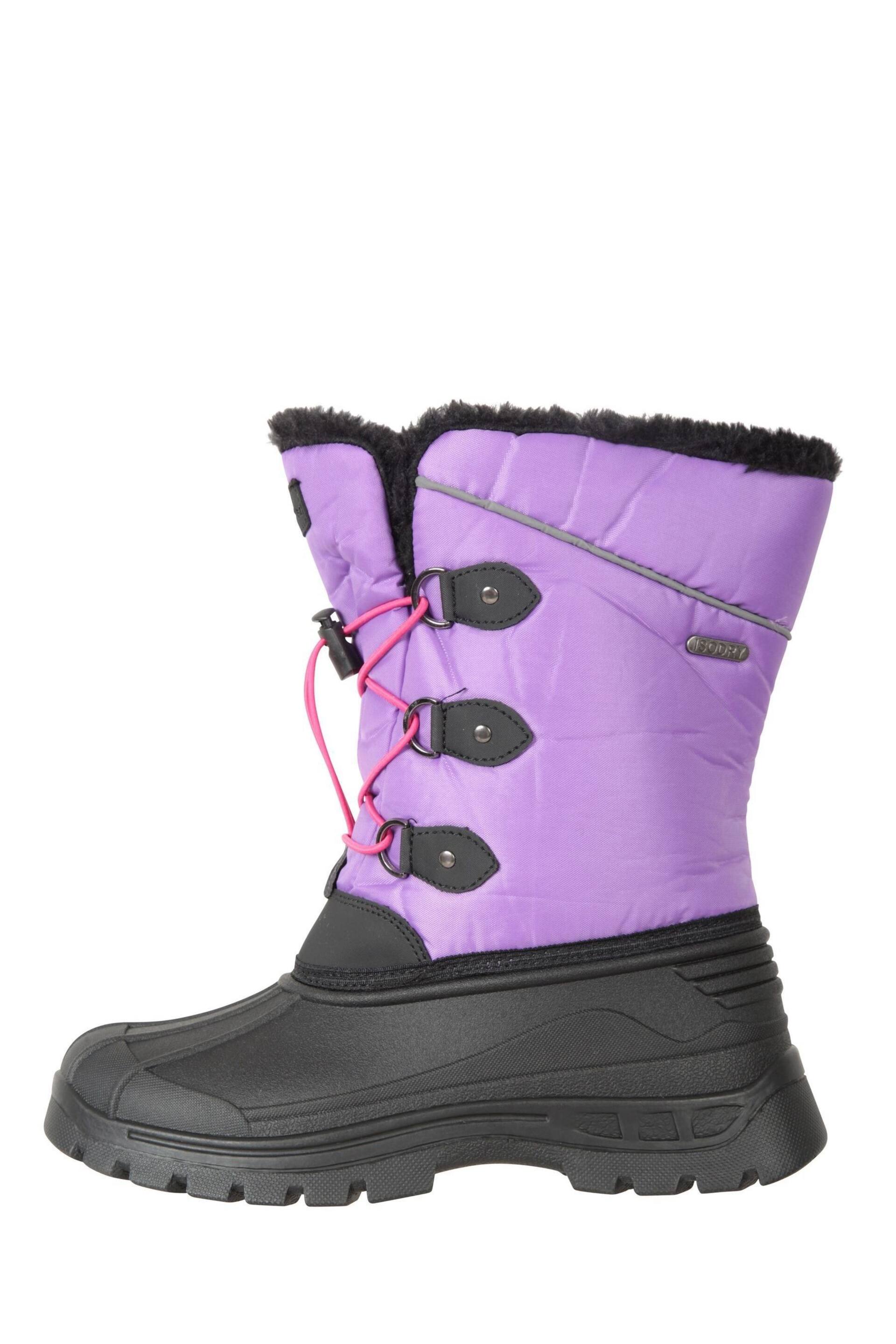 Mountain Warehouse Purple/Black Kids Whistler Sherpa Lined Snow Boots - Image 2 of 3