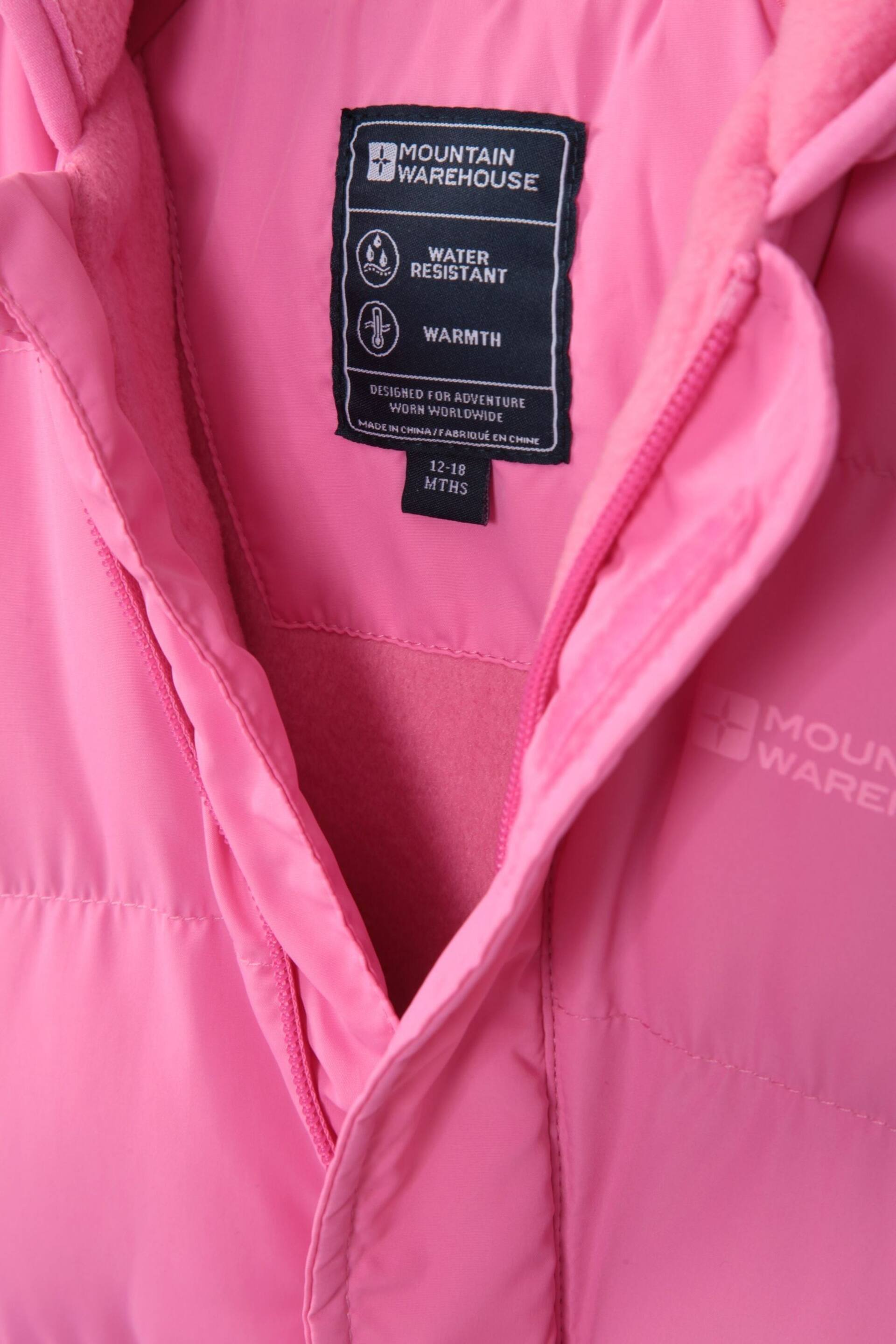 Mountain Warehouse Pink Frosty Toddler Fleece Lined Padded Suit - Image 4 of 4