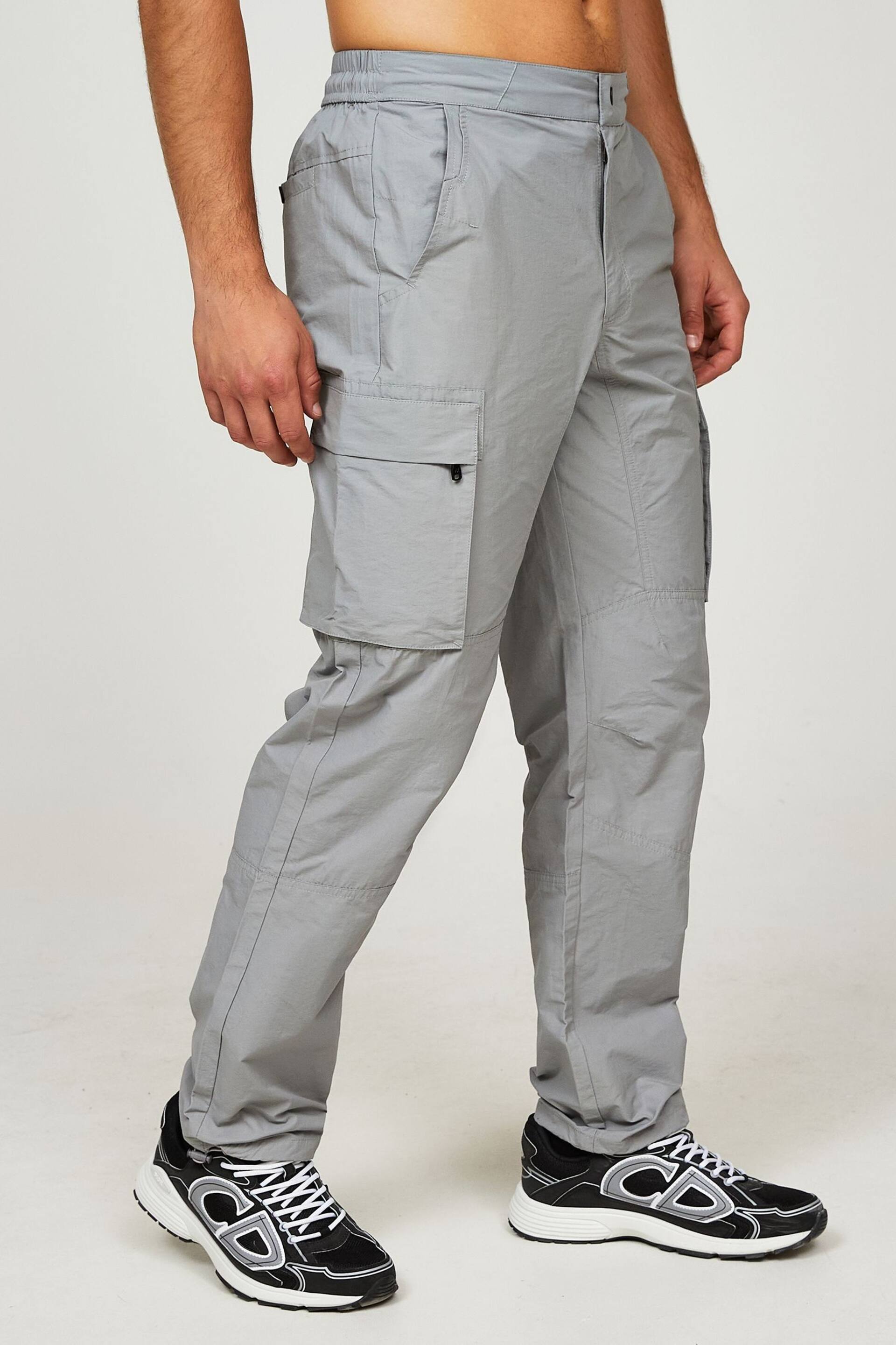 Alessandro Zavetti Grey Lodetti Cargo Trousers - Image 4 of 7