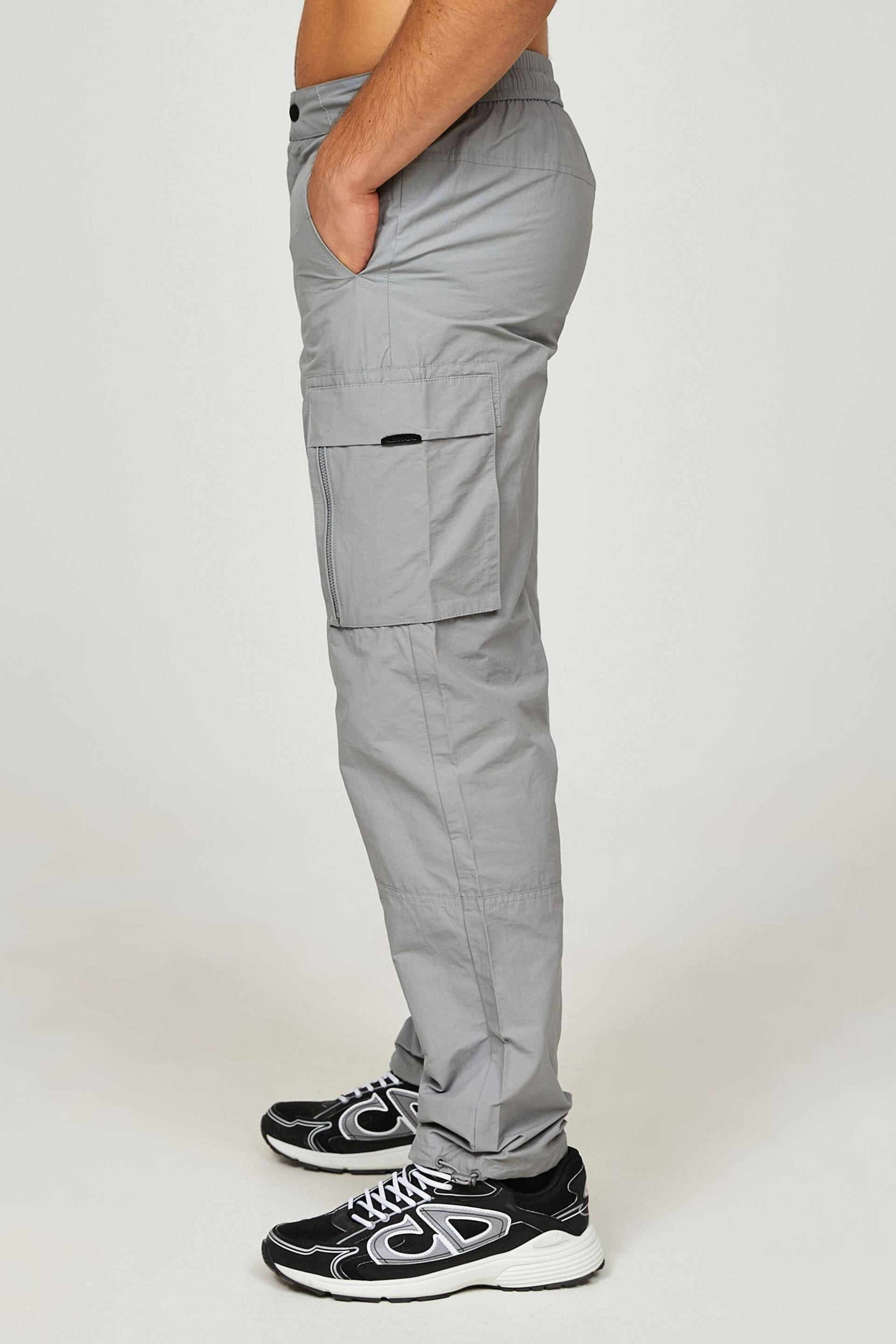 Alessandro Zavetti Grey Lodetti Cargo Trousers - Image 5 of 7