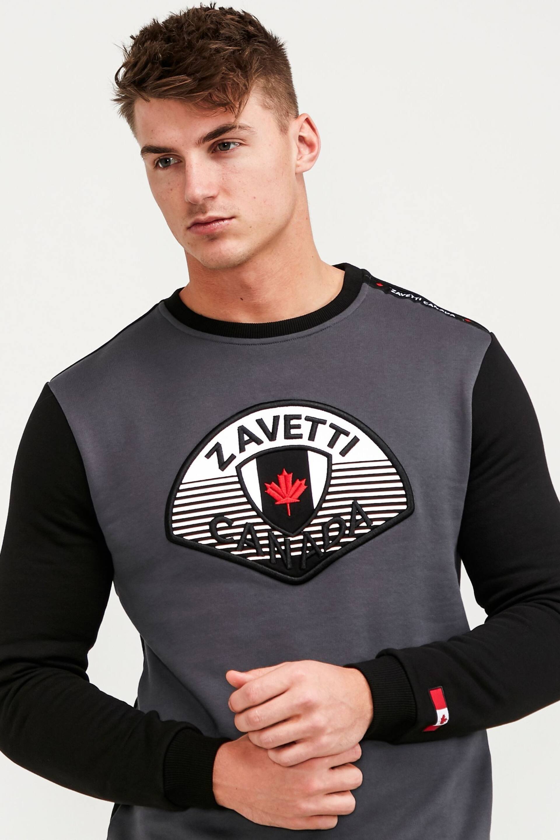 Zavetti Canada Botticini Two Tone Black Sweater - Image 4 of 5