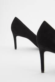 Black Forever Comfort® Leather Bow Mid Court Shoes - Image 6 of 7