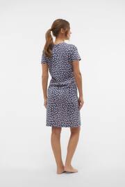 Mamalicious Blue Maternity Button Front Comfort Night Dress With Nursing Function - Image 3 of 5
