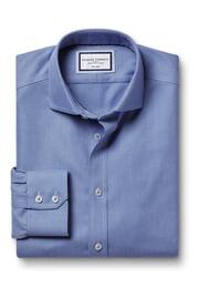 Charles Tyrwhitt Blue Non-iron Mayfair Weave Cutaway Slim Fit Shirt - Image 3 of 5