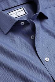 Charles Tyrwhitt Blue Non-iron Mayfair Weave Cutaway Slim Fit Shirt - Image 4 of 5
