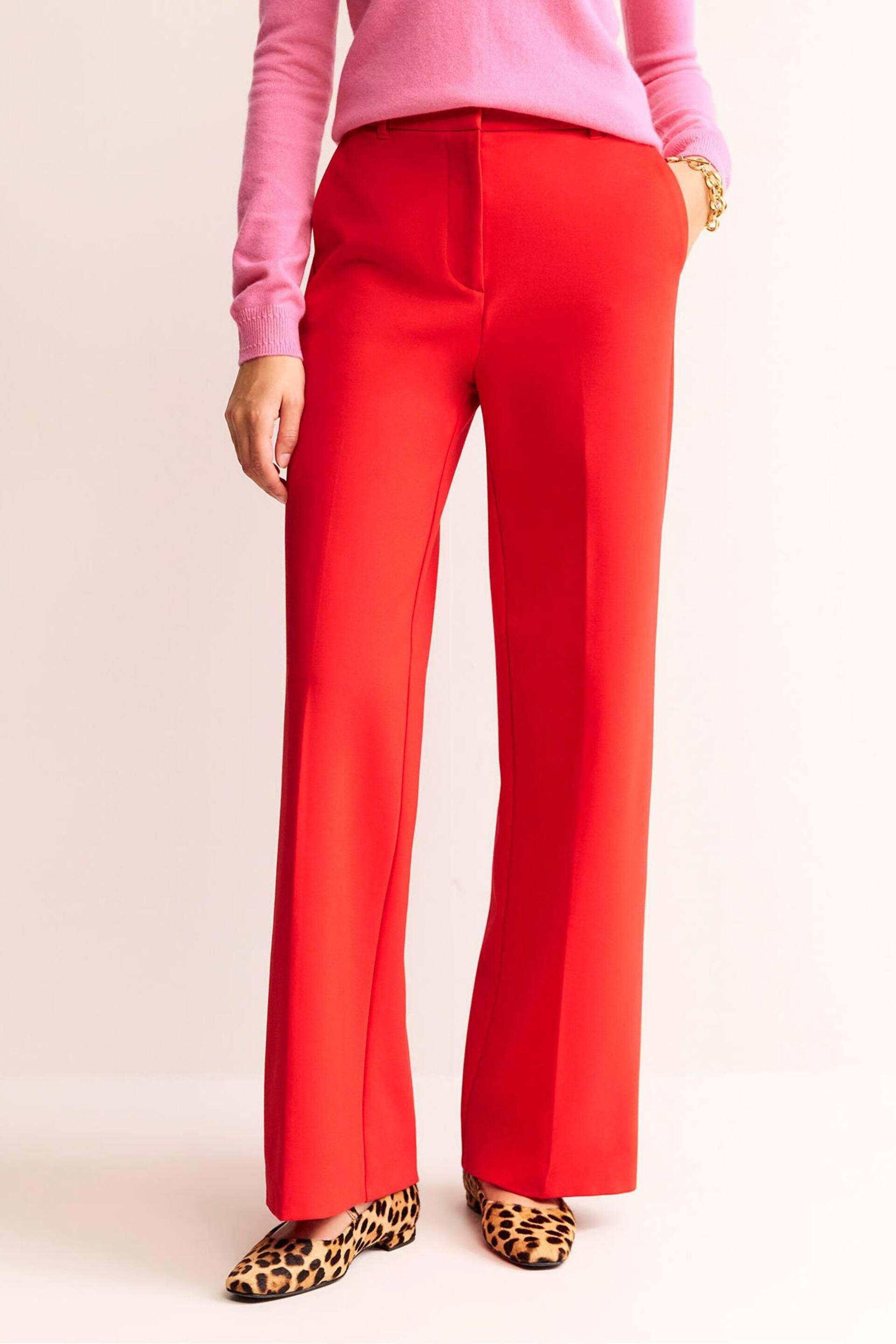 Boden Red Westbourne Ponte Trousers - Image 1 of 5