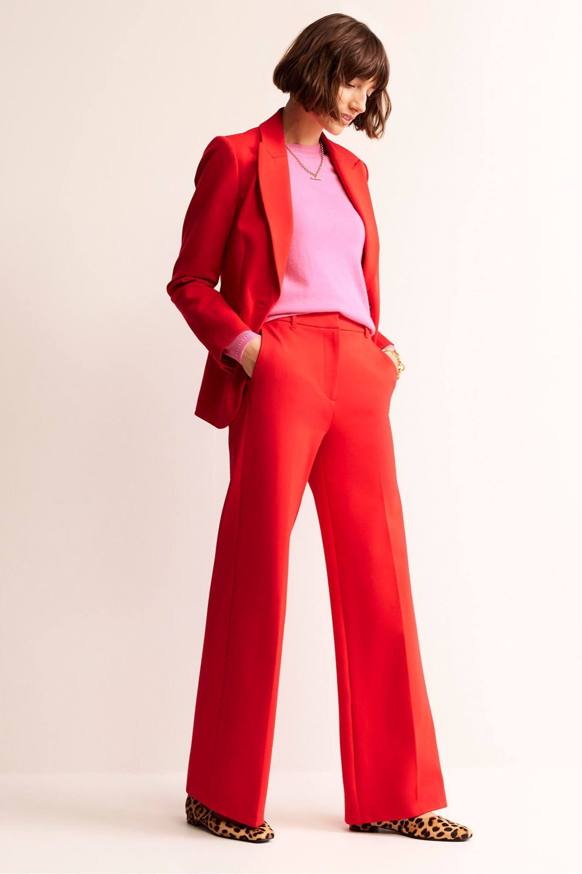 Boden Red Westbourne Ponte Trousers - Image 3 of 5