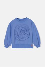 Angel & Rocket Blue Flora Corsage Sweatshirt - Image 3 of 5